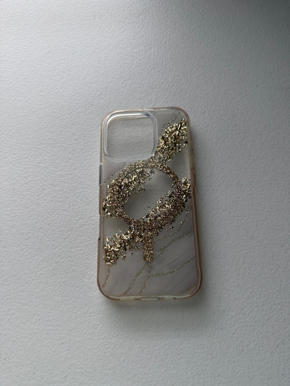 case-mate Clear Case with Gold Flake Marble Accent